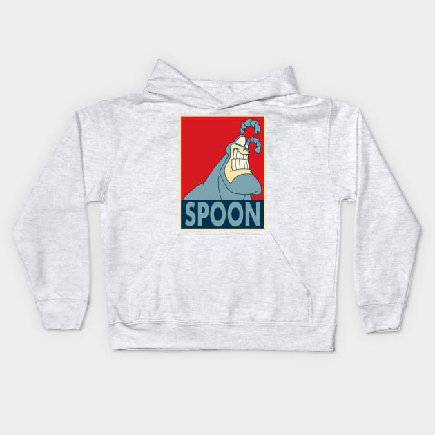 The Tick SPOON- "Hope" Poster Parody Kids Hoodie by Ed's Craftworks